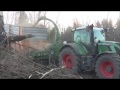 PTH 700 G Pezzolato drum wood chipper, powered by PTO tractor FENDT 724, 240 Hp power