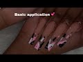 Basic acrylic application + cow print design | acrylic nail tutorial | watch me work