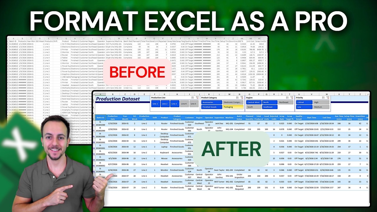 How to Format Excel Sheets Like a Professional Step by Step - YouTube