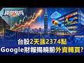 臺股2天漲2374點「上有壓下有撐」Google財報揭曉前「外資轉買」曝上攻訊號？！   黃世聰 林友銘 王榮旭 劉寶傑《寶傑點兵》20260722