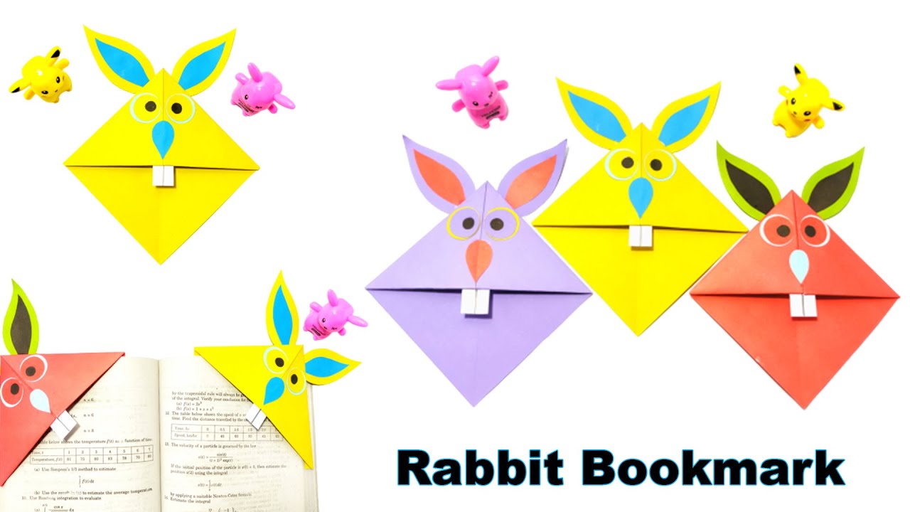 How to make a paper Bookmark || Rabbit Bookmark Making || SS Aura Craft ...