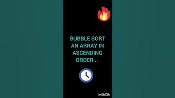 Sorting an array using bubble sort.. || C programming || #shorts #youtubeshorts