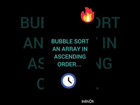 Sorting an array