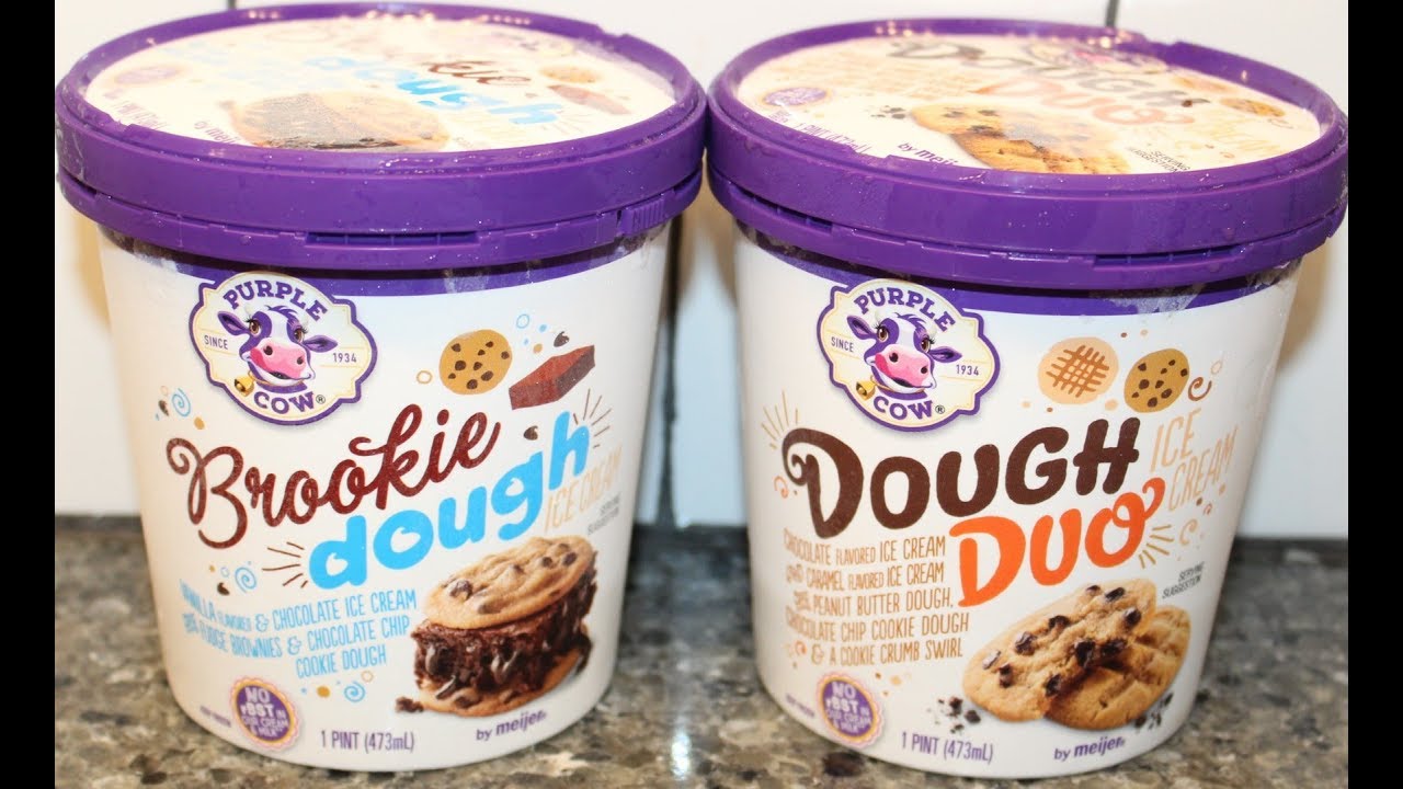 Purple Cow (Meijer Brand) Ice Cream Brookie Dough & Dough Duo Review