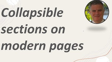 SharePoint Online: Collapsible sections on modern pages