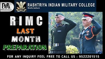 How to prepare for RIMC in last month | RIMC last month preparation | Drona Academy
