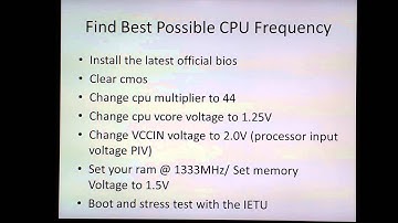 Intel Haswell Overclocking Guide Part 1 G3258 4670k 4690k 4770K 4790K
