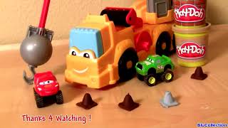 Play Doh Cars Buster Power Crane Wrecking Ball Diggin Rigs Monster Truck Mcqueen Disney Pixar Toys