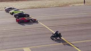 Drag Race; Kawasaki Ninja H2R Vs F1 Car Vs F16 Fighter Jet Vs Super-cars Vs PrivateJet