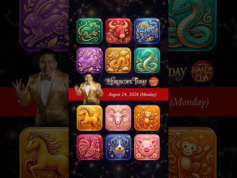 Horoscope Today by Master Hanz Cua | 24 August 2026