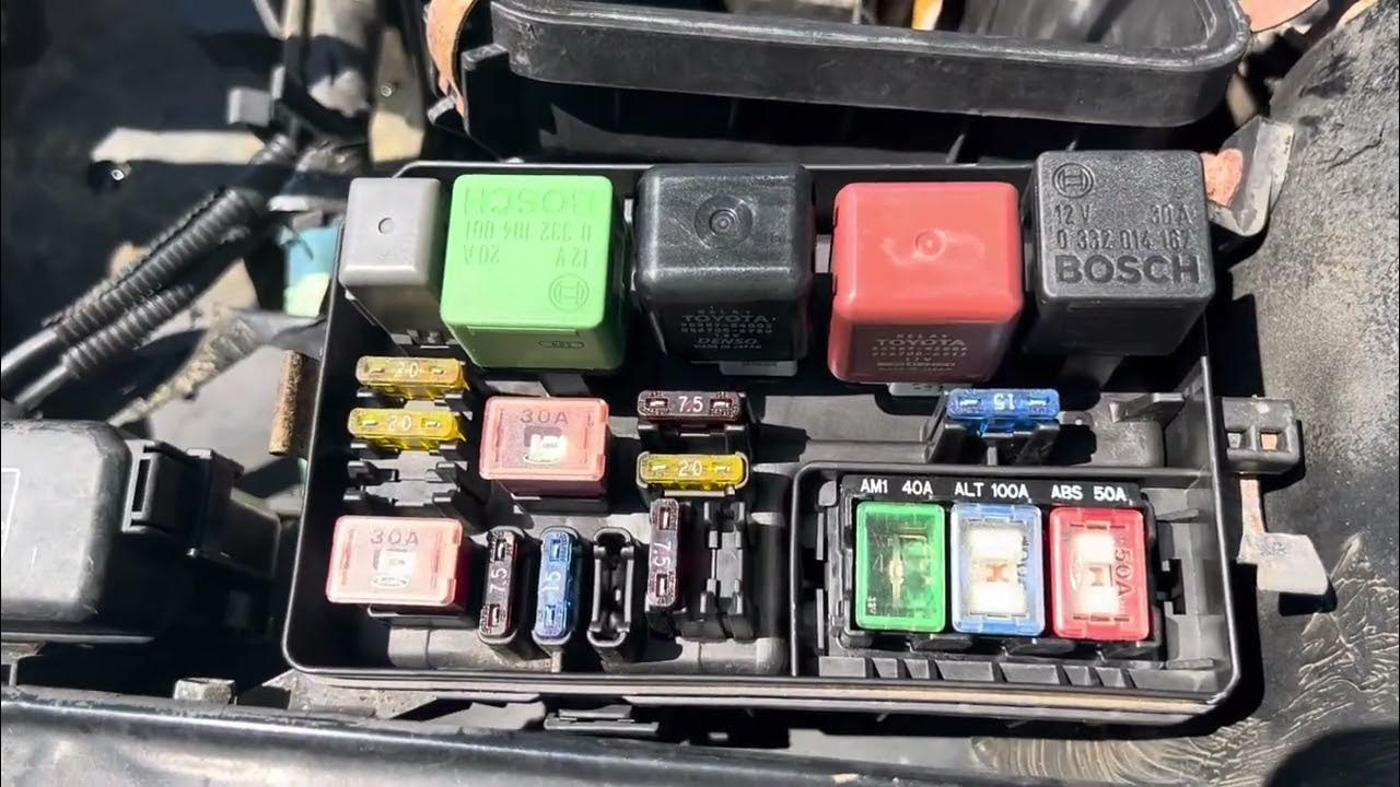 1997 Toyota Corolla Fuse and Relay Box Location - YouTube