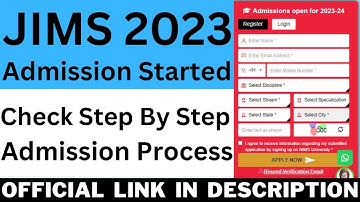 JIMS 2023 Admission (Started) - Check JIMS Admission Procedure 2023 - Apply Here