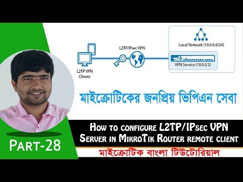 How To Configure L2TP IPsec VPN Server In MikroTik Router Remote Client | Part-28