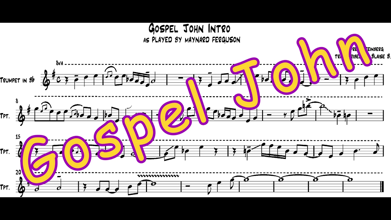 maynard ferguson gospel john intro transcription youtube macarthur park maynard ferguson sheet music