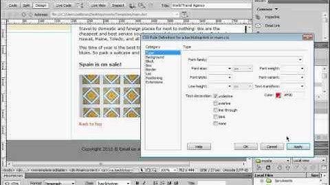 Create Multiple Link Styles in Dreamweaver