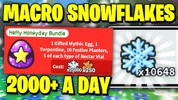 How To Macro Snowflakes (2000+ Per Day) Natro Macro in [Beesmas 2022]