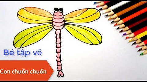 Hướng dẫn vẽ và tô màu con chuồn chuồn - Drawing dragonfly / cách vẽ con chuồn chuồn đơn giản