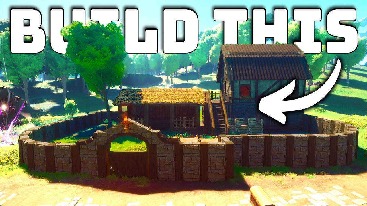 HOW TO BUILD A WALLED FARMHOUSE | RuneScape: Dragonwilds Build Guide