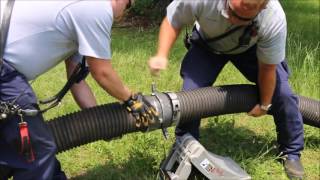 Columbia Fire Dept. Demonstrates Using a Dry Hydrant