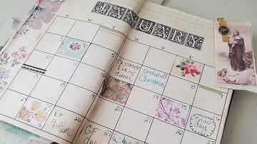 How to make a Junk Journal style planner from a vintage book- bullet journal set up - Part 2