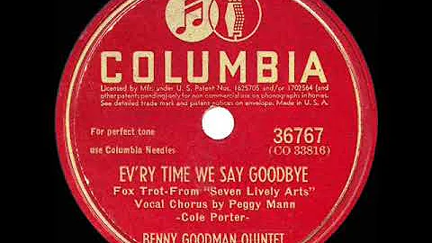 1944 Benny Goodman Quintet - Evry Time We Say Good...