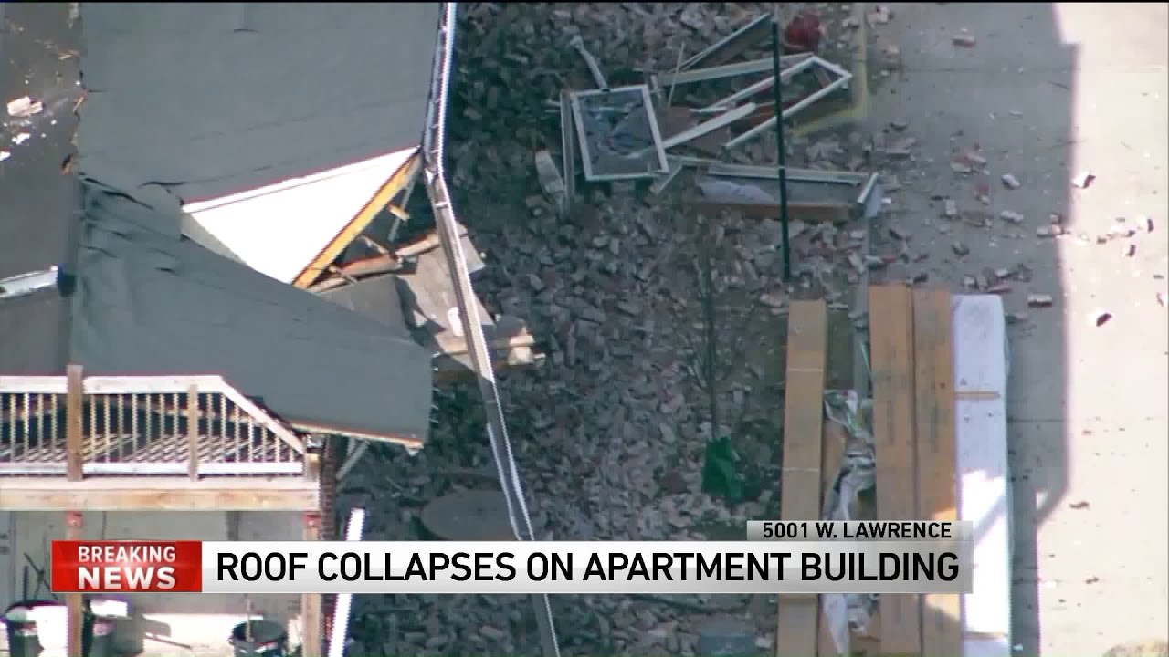 Roof collapses on North Side apartment building - YouTube