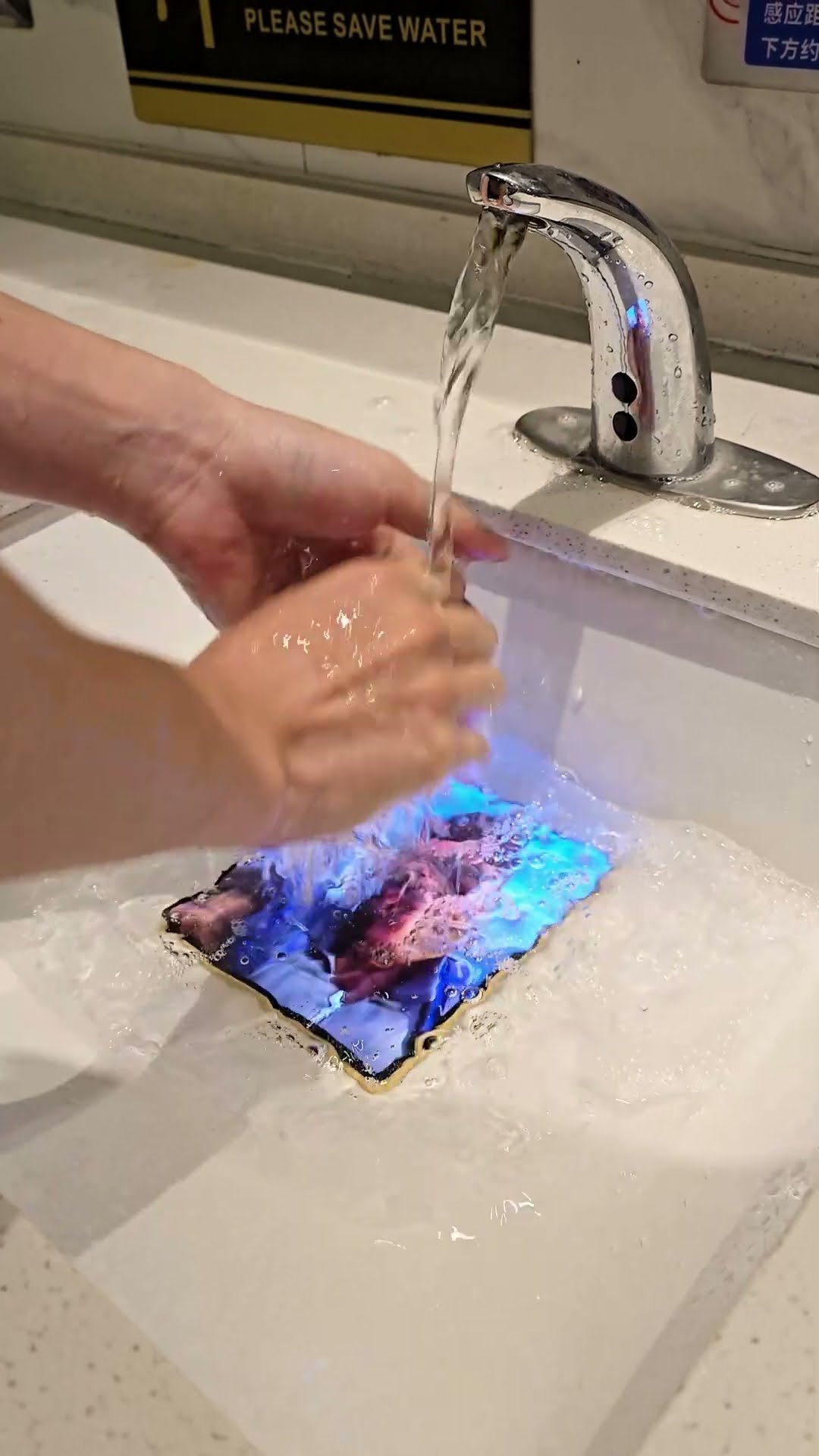 It's not Samsung without waterproof, brother #m Samsung waterproof test folding screen mobile phone