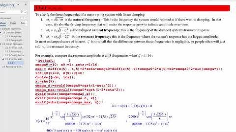 EP2P04 Resonance Addendum: Resonant Frequency and Response with Damping and Nonlinearity