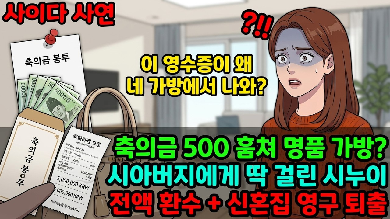 축의금 500만원 꿀꺽하고 신혼집 안방까지 차지하려던 시누이 - YouTube