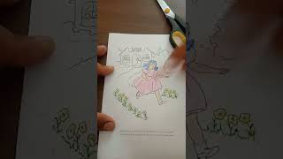 Painting a Cute Woman Walking Out from Home 🚶‍♀️🎨💖 #cutepainting  #characterart  #dailyart screenshot 5