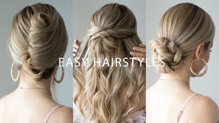 3 EASY HAIRSTYLES For Summer ☀ Perfect for Prom, Weddings, Work