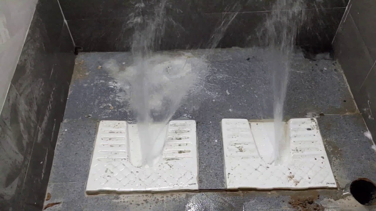 ladies urinal toilets checking, for after water tank connection fixing