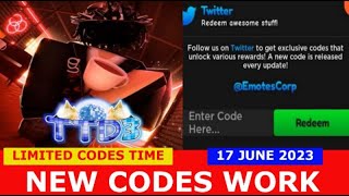 NEW UPDATE CODES [SUBWAY, +7 EMOTES] TTD 3 ROBLOX, LIMITED CODES TIME