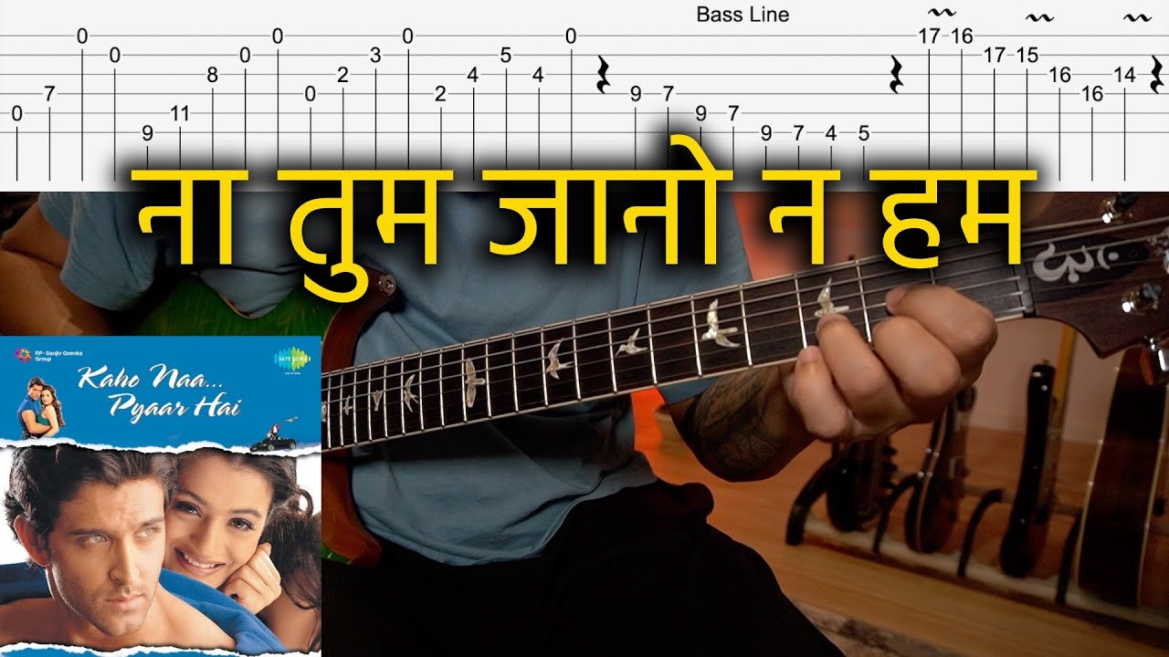 ना तुम जानो न हम | Kaho Naa Pyaar Hai | Guitar lesson with tabs