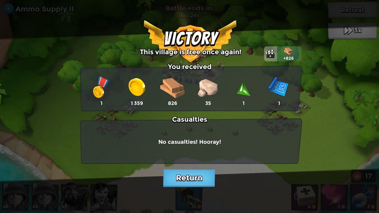 (4) Ammo Supply II (Level 12) [Boom Beach]