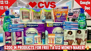 CVS Free \& Cheap Coupon Deals \& Haul | 12\/13 - 12\/19 | $200 in Products FREE + $ A 12 MONEY MAKER 🔥