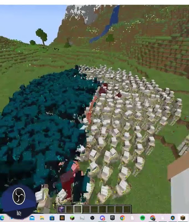 Warden vs iron golems repeating command blocks youtube
