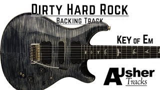 Video thumbnail of "Dirty Hard Rock in E minor | Guitar Backing Track"