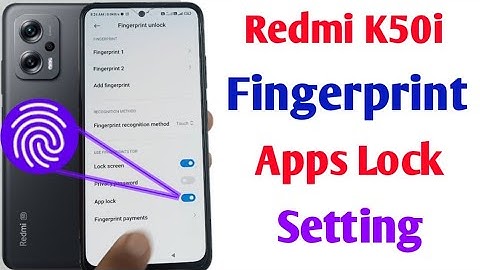 redmi k50i fingerprint app lock / redmi k50i me app per fingerprint lock Kaise lagaye / redmi k50i