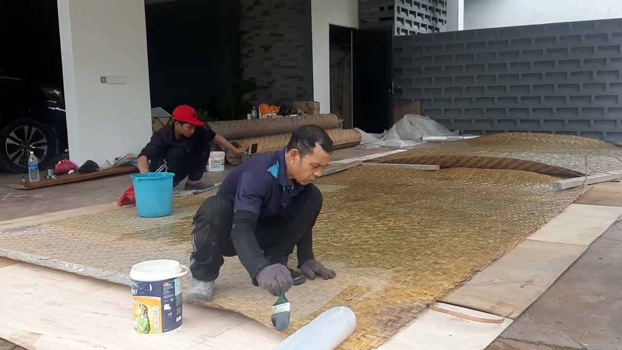 Finesing bedek / bambu ayaman