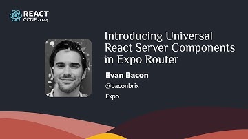 Introducing Universal React Server Components in Expo Router | Evan Bacon