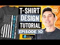 How to Design a TShirt #10 | Grunge American Flag  Distressed Texture Tutorial in Affinity Designer