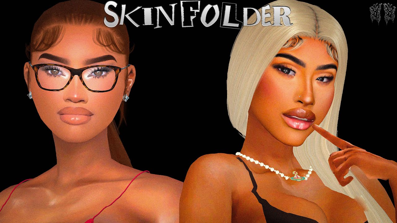 MY ENTIRE SKIN CC FOLDER | The Sims 4 | BEST BLACKURBAN SIMS 4 CC | Sim  Download + CC Links *free* - YouTube