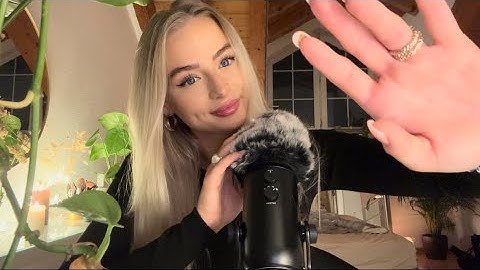 ASMR close up whisper & mic scratching (bare+foam+fluffy) 😴