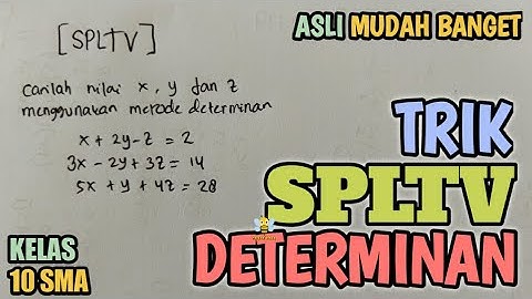 TRIK SPLTV METODE DETERMINAN‼️