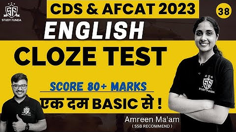 English : Cloze Test | CDS 1 2023 | AFCAT 1 2023 | #afcat2023 #cds2023 #studyfunda