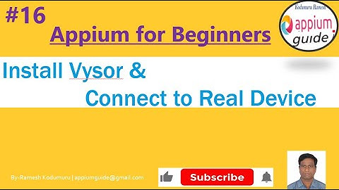 Appium Tutorial 16 |  Install "vysor" & Connect to "Real Device" (Step By Step Details)