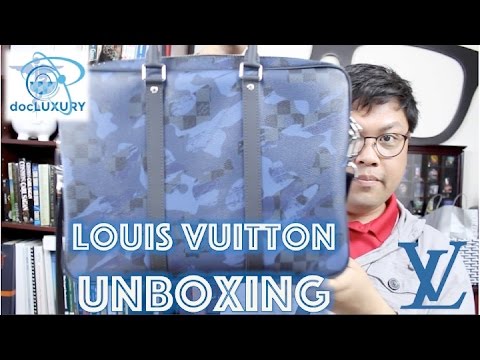 Louis Vuitton Navy Camo Damier Cobalt Porte Documents Voyage