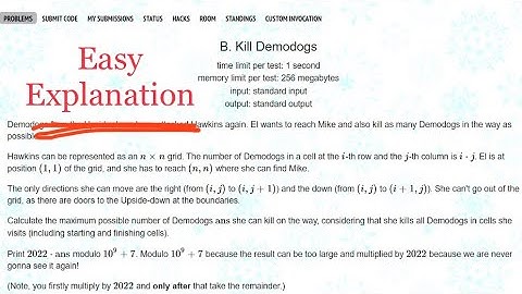 B. Kill Demodogs codeforces solution in c++ || Codeforces Round #841 (Div. 2) Divide by Zero 2022