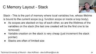 TUM/SIT RTES  - C Programming 8 - Memory Layout